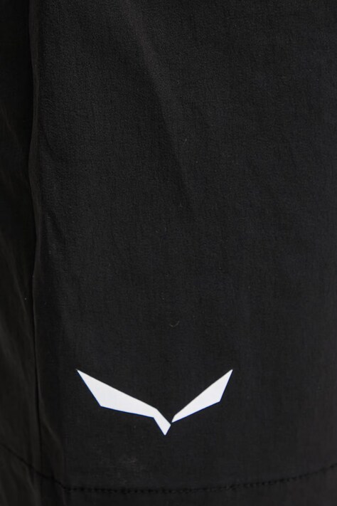 Salewa szorty outdoorowe PUEZ 4 damskie kolor czarny z nadrukiem high waist 00.0000028964