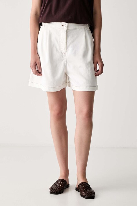 PS Paul Smith szorty damskie jeansowe białe high waist W2R-354T-V31433