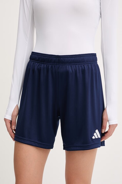 adidas Performance szorty treningowe Entrada26 damskie kolor granatowy gładkie high waist JZ2534