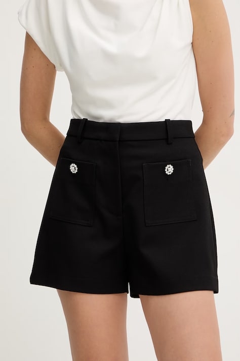 Pinko szorty damskie czarne high waist 106483 A32G