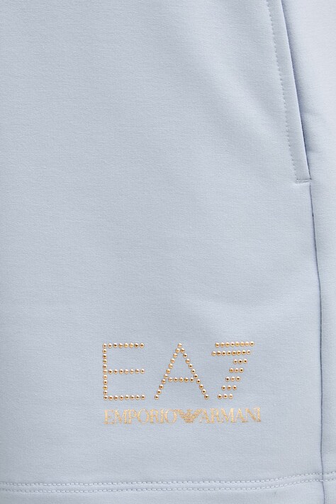EA7 Emporio Armani шорти жіночі з віскозою — SS26-SZD02E, блакитний — фото 4