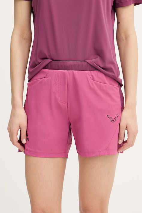 Dynafit szorty trekkingowe damskie TRAVERSE różowe regular waist 08.0000072061