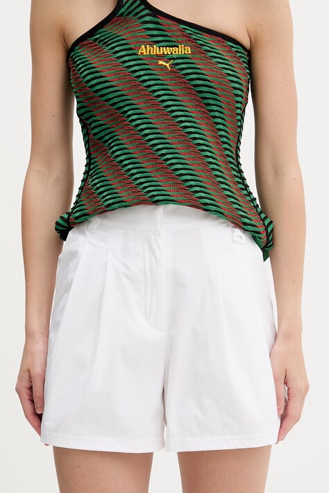 Puma szorty damskie Pumatech sense białe high waist 634575