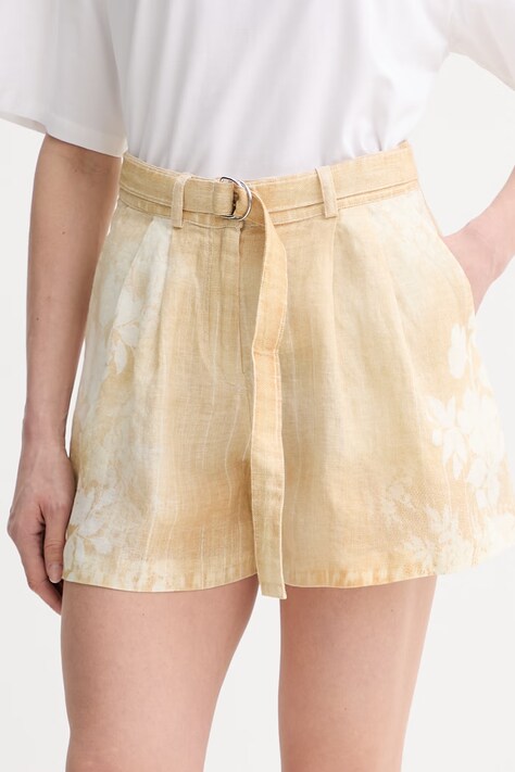 ERMANNO Firenze Γυναικεία λινή μπεζ ψηλή D48EP031CCEB0