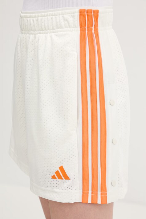 adidas szorty damskie kolor beżowy gładkie high waist KC4985