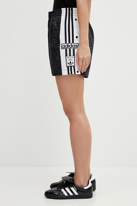 adidas Originals szorty damskie kolor czarny z aplikacją high waist KD2837