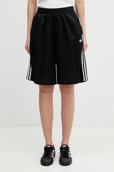 adidas Originals szorty damskie kolor czarny z aplikacją high waist KD2911