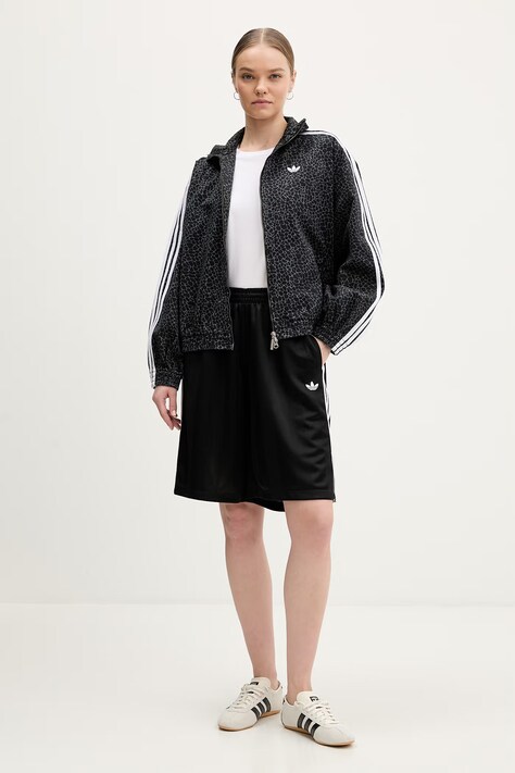 adidas Originals szorty damskie kolor czarny z aplikacją high waist KD2911