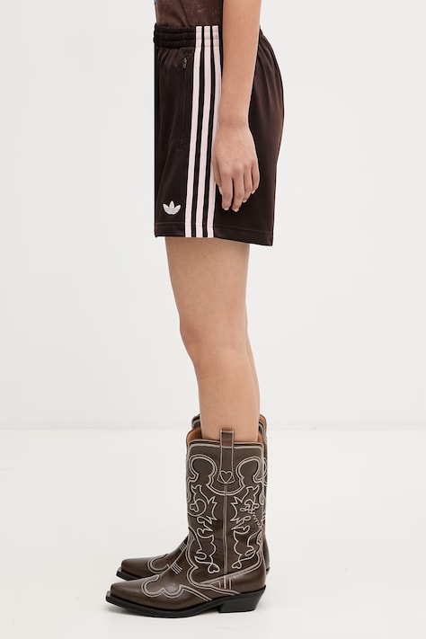 adidas Originals szorty dresowe damskie brązowe high waist KD3672
