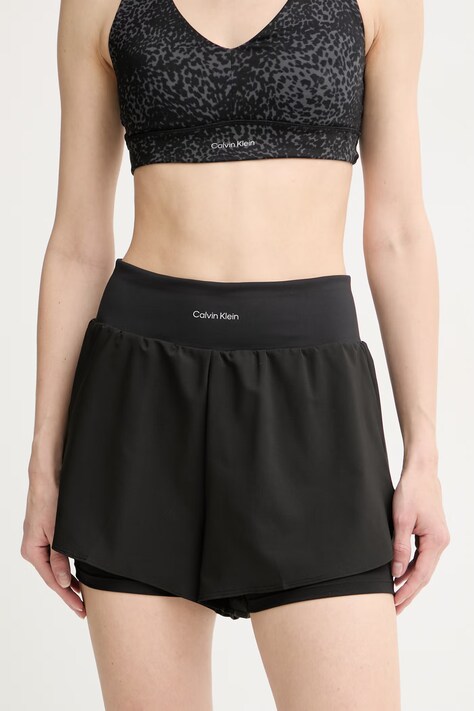 Calvin Klein Performance szorty sportowe damskie czarne high waist LVGWS6S802