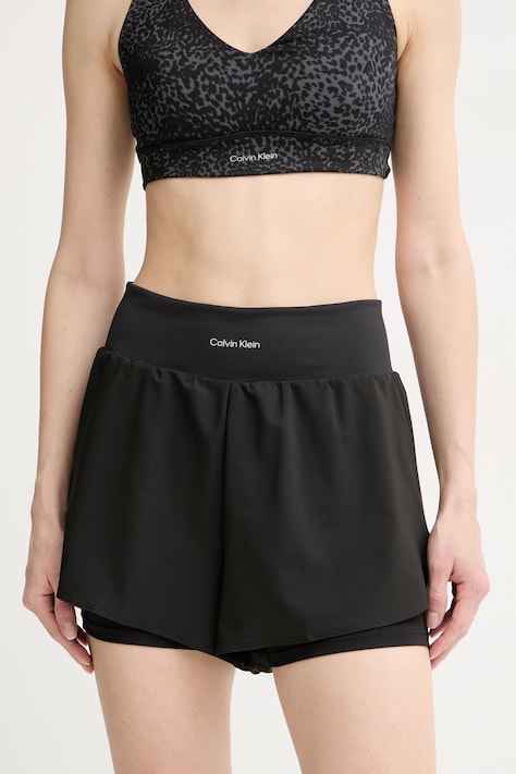 Calvin Klein Performance szorty sportowe damskie czarne high waist LVGWS6S802