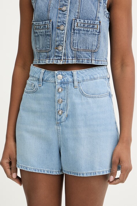 Liu Jo szorty damskie jeansowe niebieskie super high waist UA6169 DS079