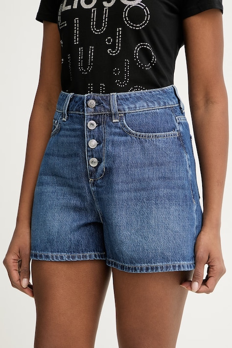 Liu Jo šortky dámské džínové modré super high waist UA6169 DS079