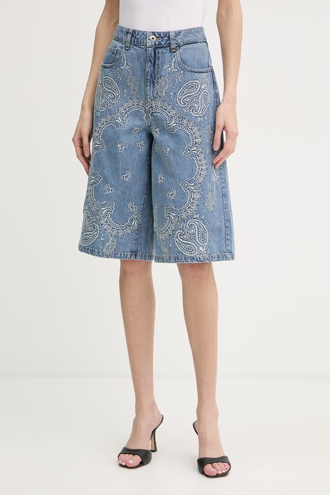 Liu Jo bermudy damskie jeansowe niebieskie high waist UA6182 D0313