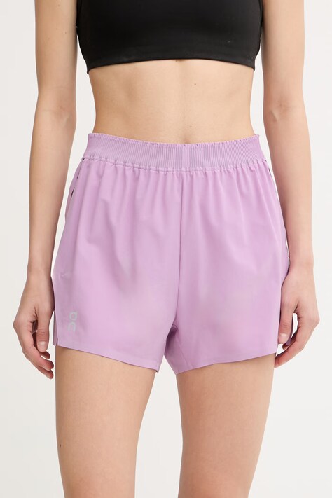 On pantaloni scurți sport pentru femei violeți high waist 1WF10334406