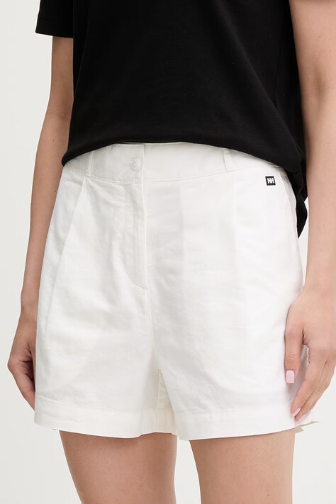 Helly Hansen szorty damskie bawełniane SORRENTO beżowe high waist 54609