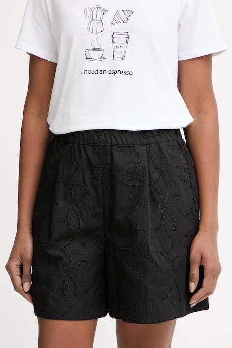 Marella шорти жіночі бавовняні MIELE чорні high waist 2613141024200