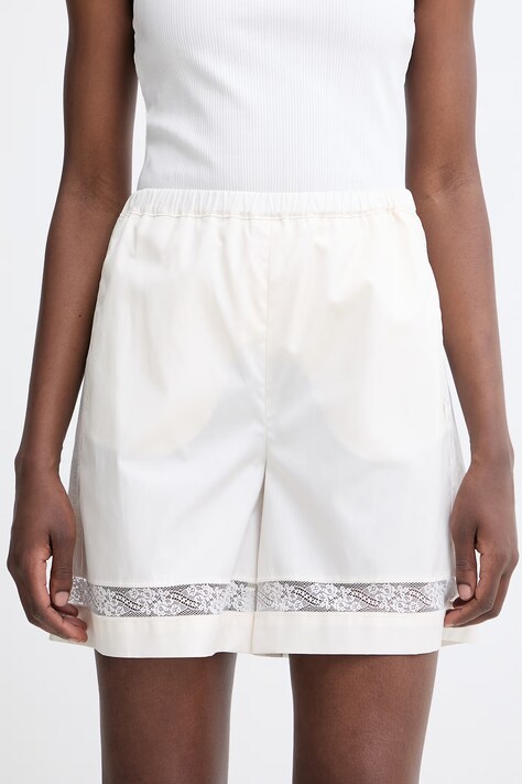 Marella szorty damskie bawełniane MLMSPORT beżowe high waist 2613141025200