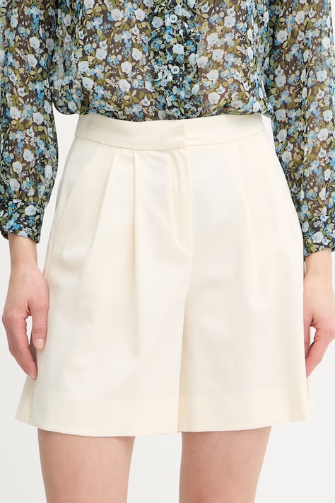 IBlues szorty DOLMEN damskie kolor beżowy gładkie high waist 2617141011200