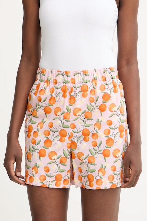 iBlues шорты для женщин из хлопка FIORE розовые high waist