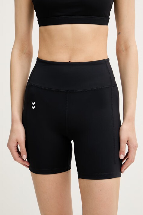 Hummel szorty sportowe damskie czarne regular waist 230086