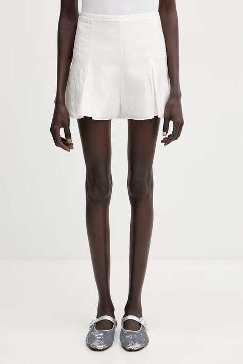 Rotate szorty damskie z wiskozy białe 115665400