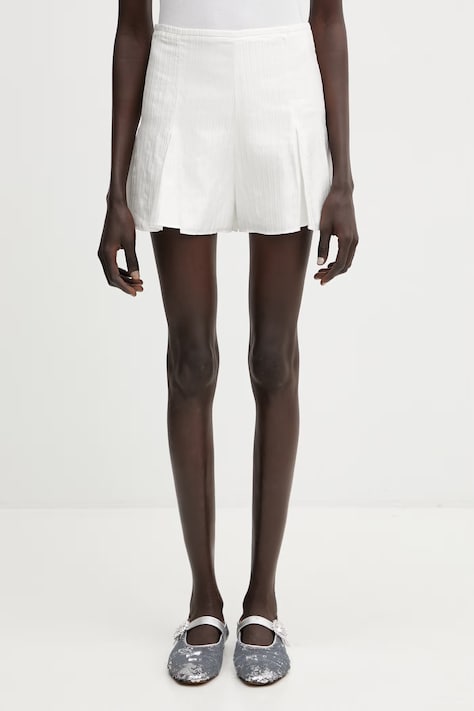 Rotate szorty damskie z wiskozy białe 115665400