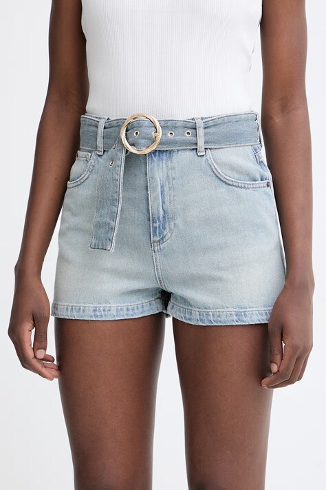 Twinset шорти жіночі джинсові блакитні high waist 261TT2511