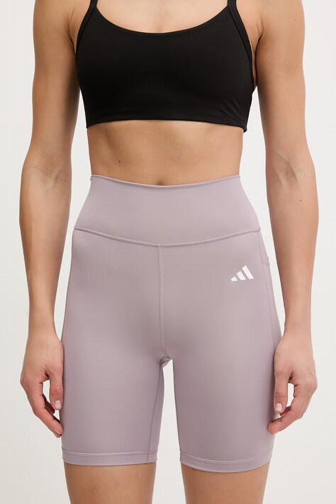 adidas Performance szorty sportowe damskie fioletowe regular waist JZ0832