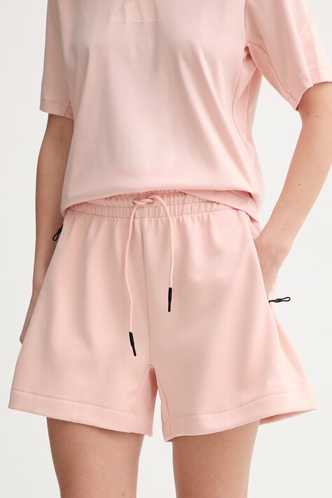 adidas szorty damskie z bawełną Z.N.E pomarańczowe KC7728