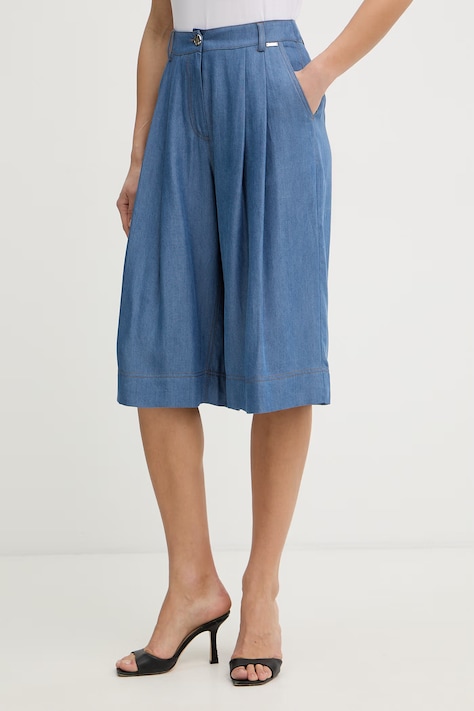 Fracomina šortky ženské modré high waist FS26SV9002D46901