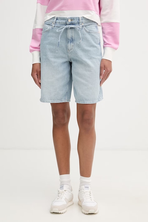 Marc O'Polo bermudy damskie jeansowe niebieskie high waist 5000008025