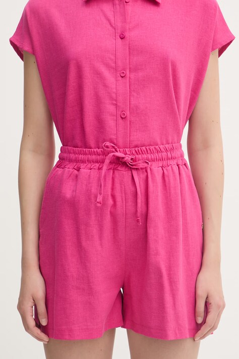 Gaudi szorty damskie różowe high waist 611BD25046