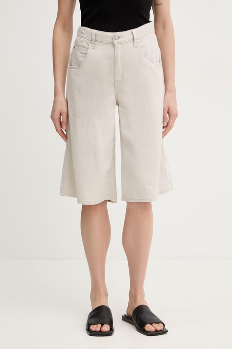 Levi's szorty damskie lniane SUPER BAGGY LONG szare high waist 008DW