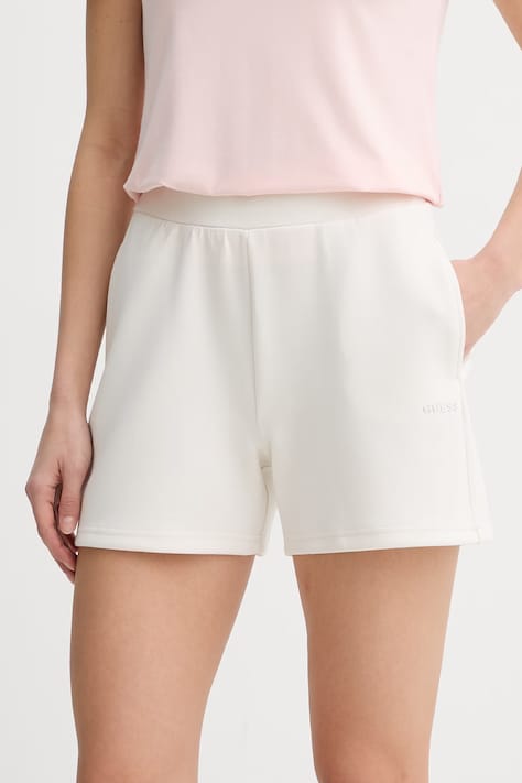 Guess szorty damskie NAT beżowe high waist V6GD13 K3087