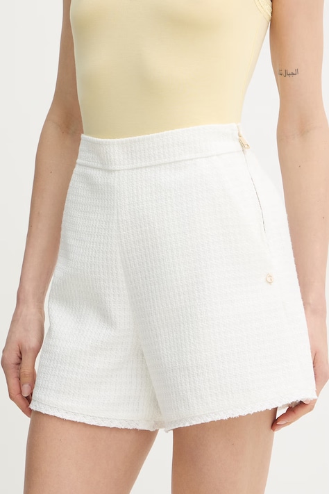 Guess szorty damskie EULALIE beżowe high waist W6GD25 W1807