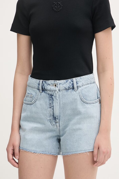 Patrizia Pepe szorty damskie jeansowe niebieskie high waist 2P1744 D070