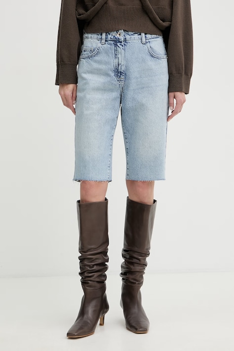 Patrizia Pepe szorty damskie jeansowe niebieskie high waist 2P1769 D1WZB