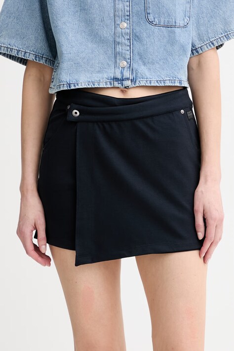 G-Star spódnicospodnie damskie z wiskozą Soft sculpt granatowe high waist D28762-E406