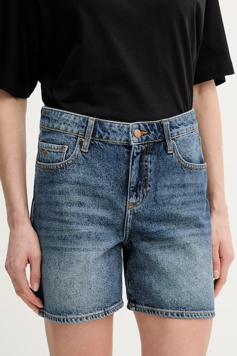 Armani Exchange szorty damskie jeansowe niebieskie high waist XW002272 AF21886