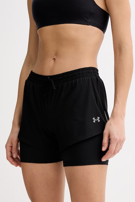 Under Armour szorty sportowe damskie Velociti czarne regular waist 6009610