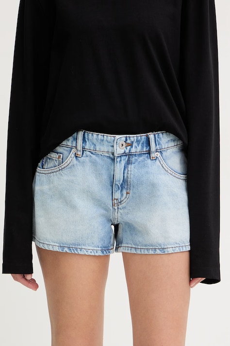 HUGO niebieskie szorty damskie jeansowe Galimon_B niebieskie low waist 50557083