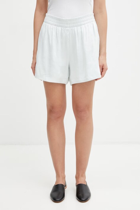 Anine Bing szorty damskie z lyocellem KAM SHORT - SPRING MINT turkusowe high waist