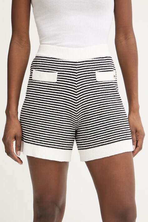 Karl Lagerfeld szorty damskie IKON czarne high waist B2W10102