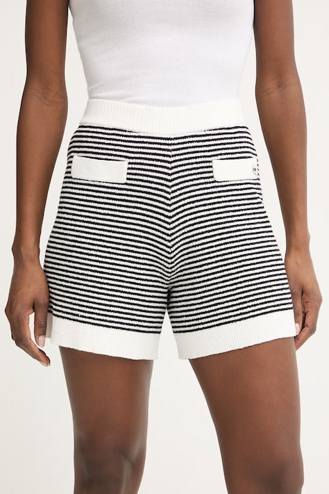 Karl Lagerfeld szorty damskie IKON czarne high waist B2W10102