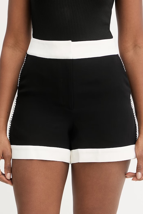 Karl Lagerfeld szorty damskie czarne high waist B2W10001