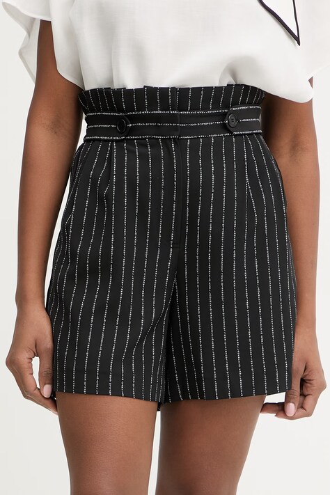 Karl Lagerfeld szorty eleganckie damskie czarne high waist B2W10003