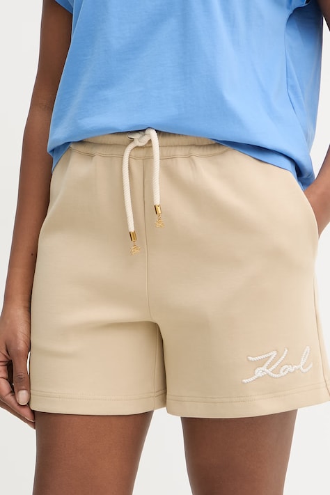 Karl Lagerfeld szorty dresowe damskie beżowe B2W10124