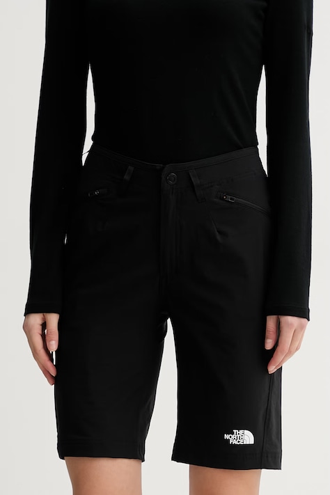 The North Face szorty sportowe damskie SPEEDLIGHT SLIM czarne high waist NF0A8GCRJK31