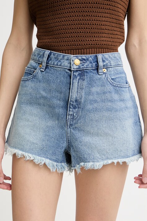 MICHAEL Michael Kors szorty damskie jeansowe niebieskie MS6900MLAA